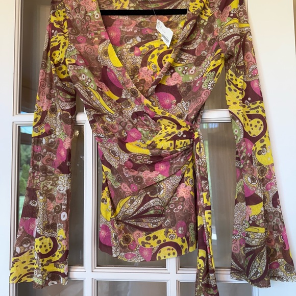Sweet Pea Multicolor Patterned Top NWT Size Medium - Picture 1 of 4